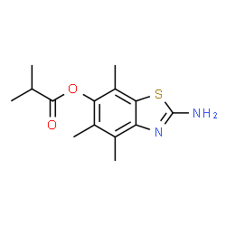 Propanoic acid,2-methyl-,2-amino-4,5,7-trimethyl-6-benzothiazolyl ester Structure