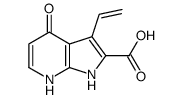 3-乙烯-4-羟基-1H-吡咯并[2,3-B]吡啶-2-羧酸结构式