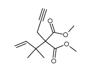 dimethyl 2-(2-methylbut-3-en-2-yl)-2-(prop-2-yn-1-yl)malonate结构式