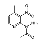 2-(1-Acetylhydrazino)-3-nitro-4-picoline structure