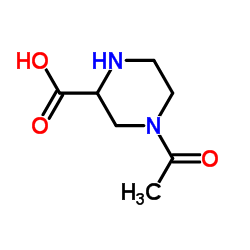 4-Acetyl-2-piperazinecarboxylic acid结构式