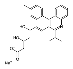 sodium,3,5-dihydroxy-7-[4-(4-methylphenyl)-2-propan-2-ylquinolin-3-yl]hept-6-enoate结构式
