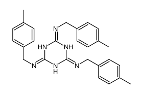 2-N,4-N,6-N-tris[(4-methylphenyl)methyl]-1,3,5-triazine-2,4,6-triamine结构式