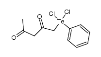 1-(dichloro(phenyl)-l4-tellanyl)pentane-2,4-dione Structure