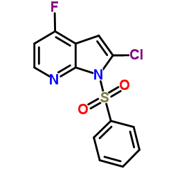 1-(Phenylsulphonyl)-2-chloro-4-fluoro-7-azaindole structure