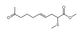 methyl 2-methylthio-9-oxo-4-decenoate结构式