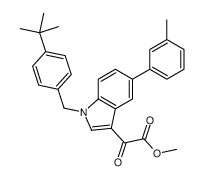 methyl 2-[1-[(4-tert-butylphenyl)methyl]-5-(3-methylphenyl)indol-3-yl]-2-oxoacetate Structure