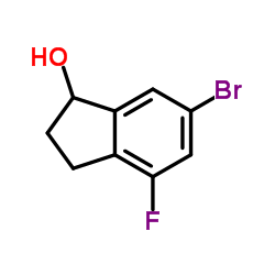 6-Bromo-4-fluoro-1-indanol结构式
