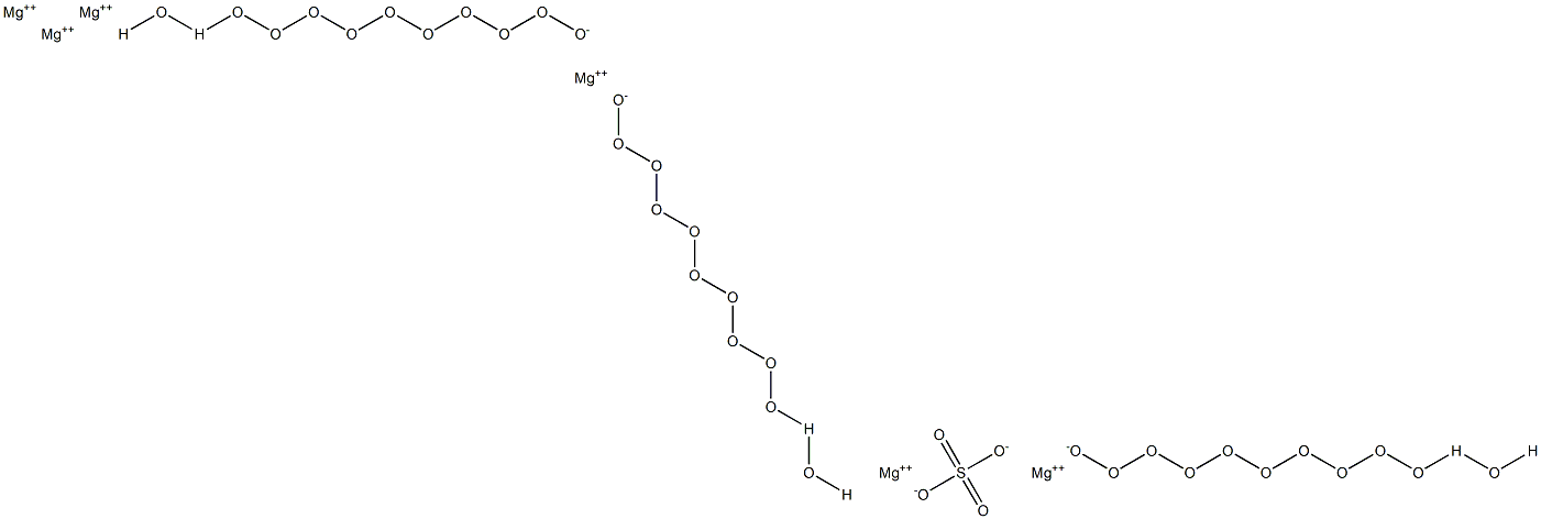 hexamagnesium(2+) trihydrate decahydroxide sulfate结构式