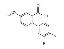 2-(3-fluoro-4-methylphenyl)-5-methoxybenzoic acid结构式