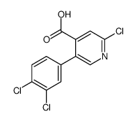 2-chloro-5-(3,4-dichlorophenyl)pyridine-4-carboxylic acid结构式