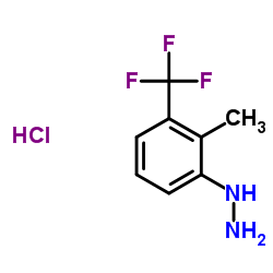 [2-Methyl-3-(trifluoromethyl)phenyl]hydrazine hydrochloride (1:1)结构式