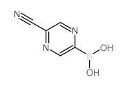 (5-氰基吡嗪-2-基)硼酸结构式