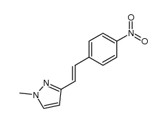 trans-1-methyl-3-(4-nitrostyryl)pyrazole Structure