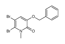 3-(benzyloxy)-5,6-dibromo-1-methylpyridin-2(1H)-one结构式