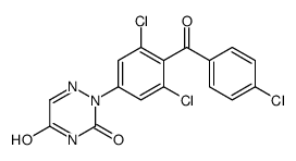 2-[3,5-Dichloro-4-(4-chlorobenzoyl)phenyl]-1,2,4-triazine-3,5(2H,4H)-dione Structure