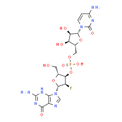 2'-deoxy-2'-fluoroguanylyl-3',5'-cytidine结构式