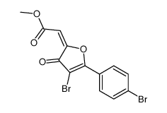 methyl (2E)-2-[4-bromo-5-(4-bromophenyl)-3-oxofuran-2-ylidene]acetate结构式