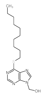 9H-Purine-9-methanol,6-(decylthio)- structure