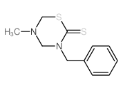 2H-1,3,5-Thiadiazine-2-thione,tetrahydro-5-methyl-3-(phenylmethyl)- Structure