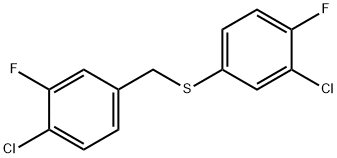 (4-chloro-3-fluorobenzyl)(3-chloro-4-fluorophenyl)sulfane Structure