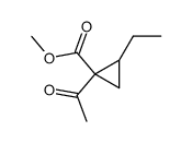 Cyclopropanecarboxylic acid, 1-acetyl-2-ethyl-, methyl ester (9CI)结构式