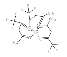 Rhodium,tris(1,1,1-trifluoro-2,4-pentanedionato-kO,kO')- (9CI) Structure