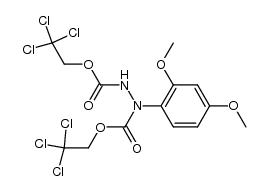 1-(2,4-dimethoxyphenyl)-1,2-hydrazinedicarboxylic acid bis(2,2,2-trichloroethyl) ester结构式