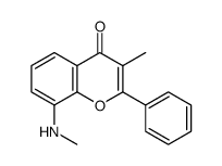 4H-1-Benzopyran-4-one,3-methyl-8-(methylamino)-2-phenyl-(9CI) structure