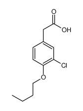 4-Butoxy-3-chlorobenzeneacetic acid结构式