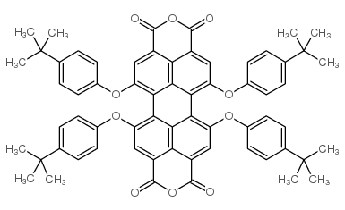 1,6,7,12-Tetra-tert-butylphenoxyperylene-3,4,9,10-tetracarboxylic dianhydride Structure