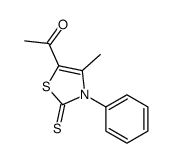 1-(4-methyl-3-phenyl-2-sulfanylidene-1,3-thiazol-5-yl)ethanone Structure