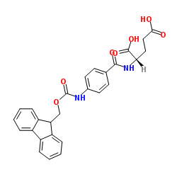 N-(4-{[(9H-Fluoren-9-ylmethoxy)carbonyl]amino}benzoyl)-L-glutamic acid结构式