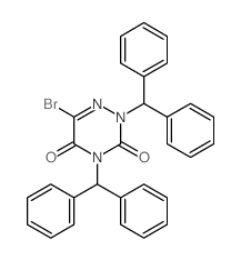1,2,4-Triazine-3,5(2H,4H)-dione,6-bromo-2,4-bis(diphenylmethyl)-结构式