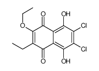 6,7-dichloro-2-ethoxy-3-ethyl-5,8-dihydroxynaphthalene-1,4-dione Structure