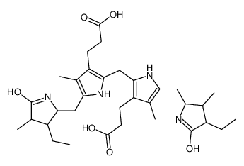 3-[2-[[3-(2-carboxyethyl)-5-[(3-ethyl-4-methyl-5-oxopyrrolidin-2-yl)methyl]-4-methyl-1H-pyrrol-2-yl]methyl]-5-[(4-ethyl-3-methyl-5-oxopyrrolidin-2-yl)methyl]-4-methyl-1H-pyrrol-3-yl]propanoic acid Structure