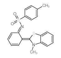 Benzenesulfonamide,4-methyl-N-[6-(3-methyl-2(3H)-benzothiazolylidene)-2,4-cyclohexadien-1-ylidene]- Structure