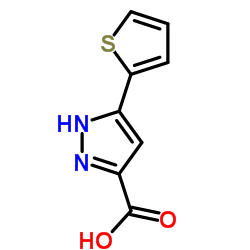 5-Thiophen-2-yl-1H-pyrazole-3-carboxylic acid structure