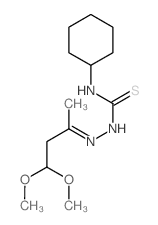 3-cyclohexyl-1-(4,4-dimethoxybutan-2-ylideneamino)thiourea结构式