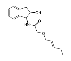 N-((1S,2R)-2-hydroxy-2,3-dihydro-1H-inden-1-yl)-2-(((E)-pent-2-en-1-yl)oxy)acetamide结构式