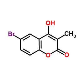 2H-1-BENZOPYRAN-2-ONE, 6-BROMO-4-HYDROXY-3-METHYL-结构式