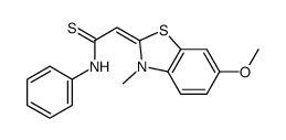 2-(6-methoxy-3-methyl-2(3H)-benzothiazolylidene)-N-phenylethanethioamide structure