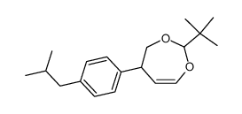 2-tert-butyl-4,5-dihydro-5-(4-isobutylphenyl)-1,3-dioxepin结构式
