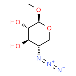 Methyl 4-azido-4-deoxy-β-L-xylopyranoside结构式