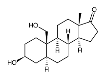 19-hydroxy-5α-androstan-3β-ol-17-one Structure