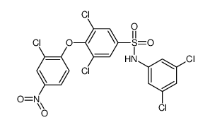 3,5-dichloro-4-(2-chloro-4-nitrophenoxy)-N-(3,5-dichlorophenyl)benzenesulfonamide结构式