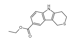 1,3,4,5-tetrahydro-thiopyrano[4,3-b]indole-8-carboxylic acid ethyl ester结构式
