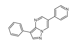 3-phenyl-6-pyridin-4-ylpyrazolo[1,5-a]pyrimidine结构式