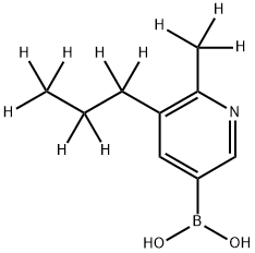 [6-Methyl-5-(n-propyl)-d10]-pyridine-3-boronic acid结构式
