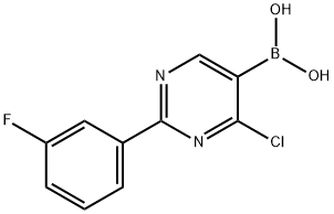 4-Chloro-2-(3-fluorophenyl)pyrimidine-5-boronic acid结构式
